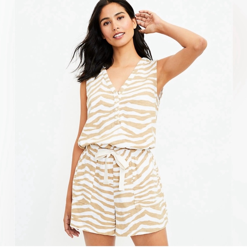 💰BOGO FREE💰 Lou & Grey Zebra Print Romper